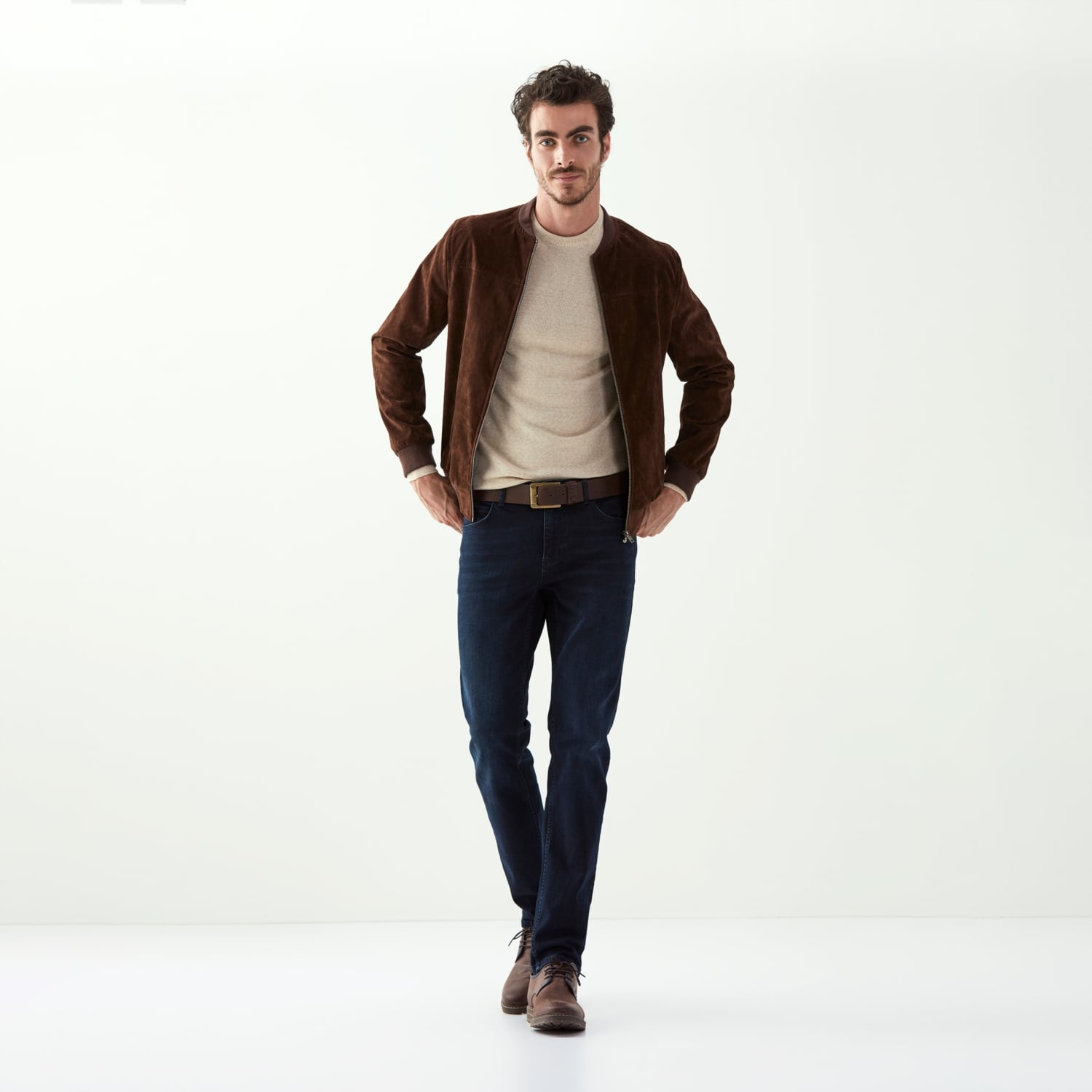 SÜET GÖRÜNÜMLÜ BOMBER CEKET