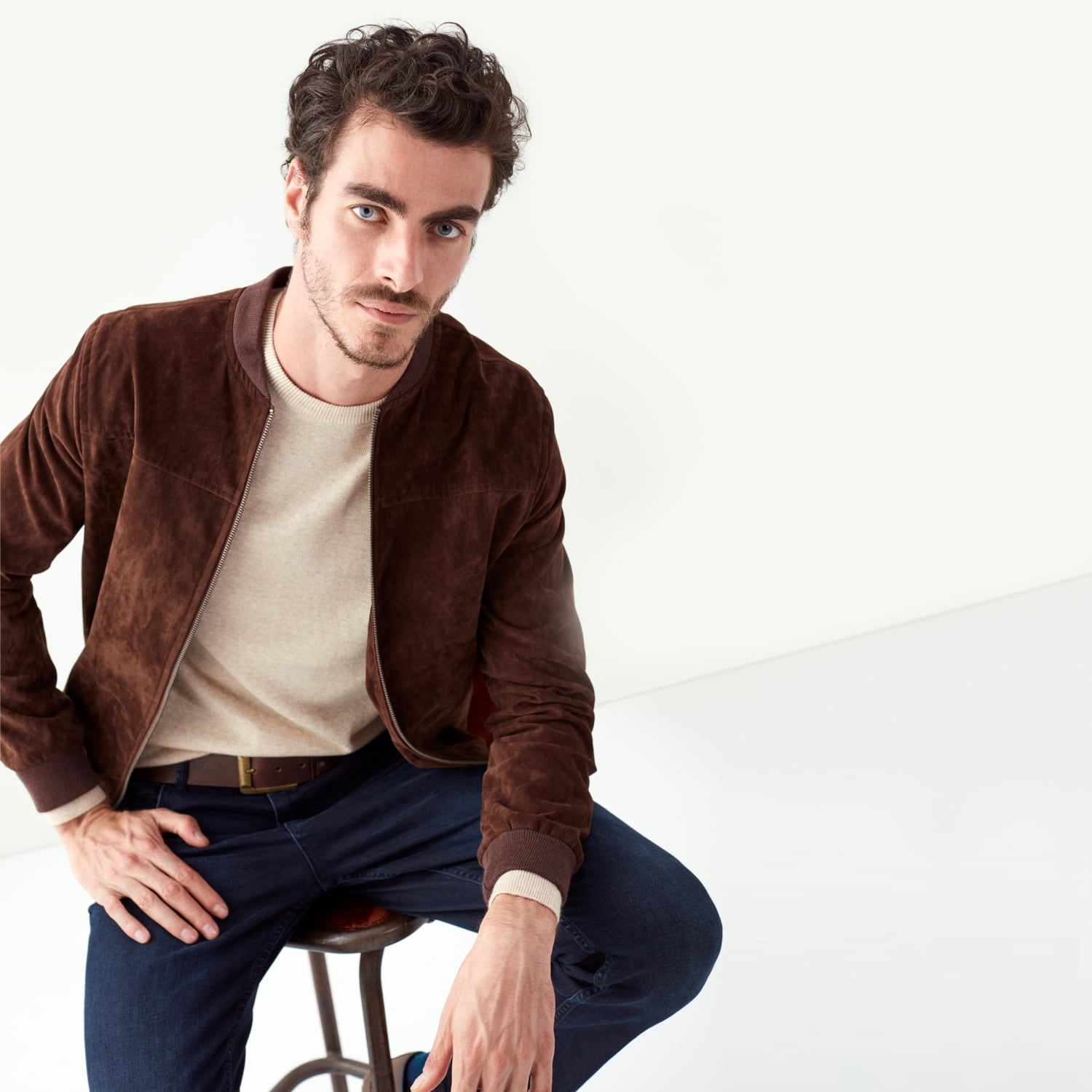 SÜET GÖRÜNÜMLÜ BOMBER CEKET