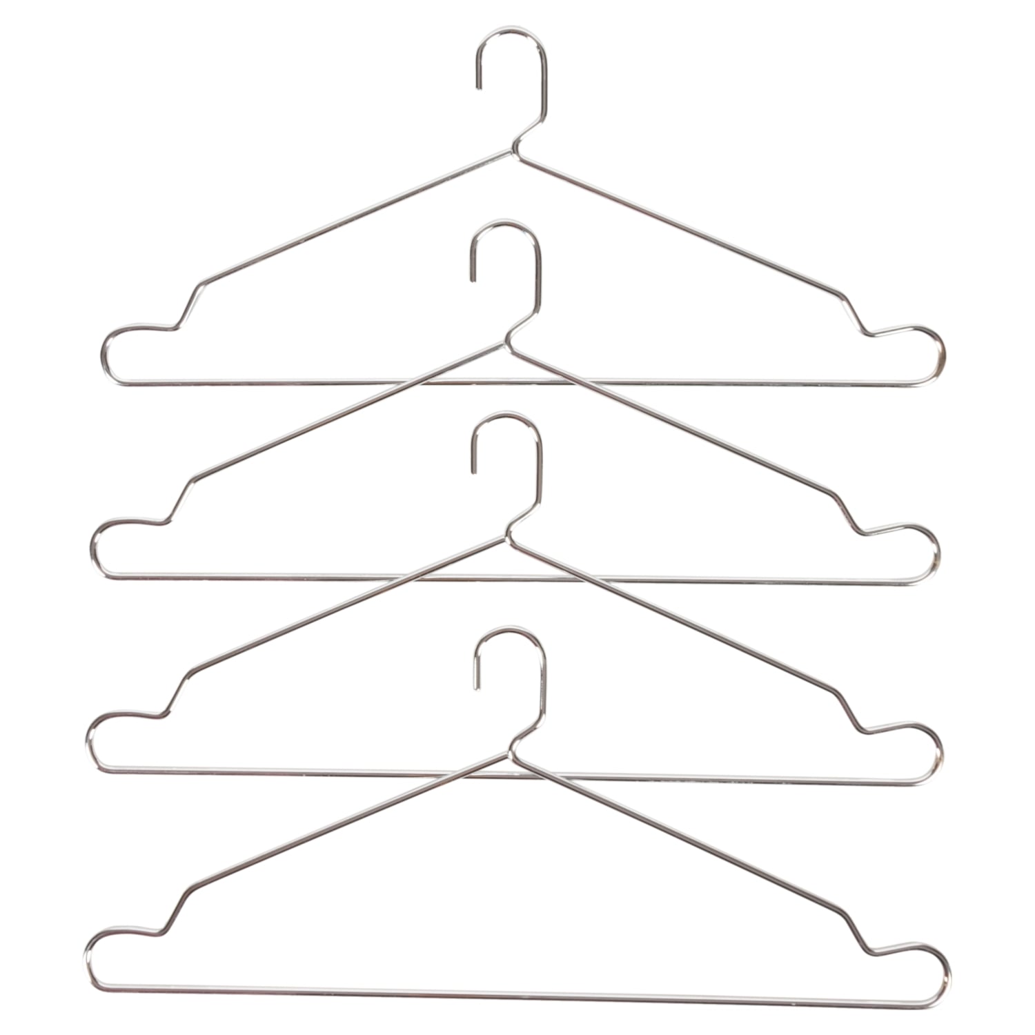 CHROME ELBİSE ASKISI 4'LÜ