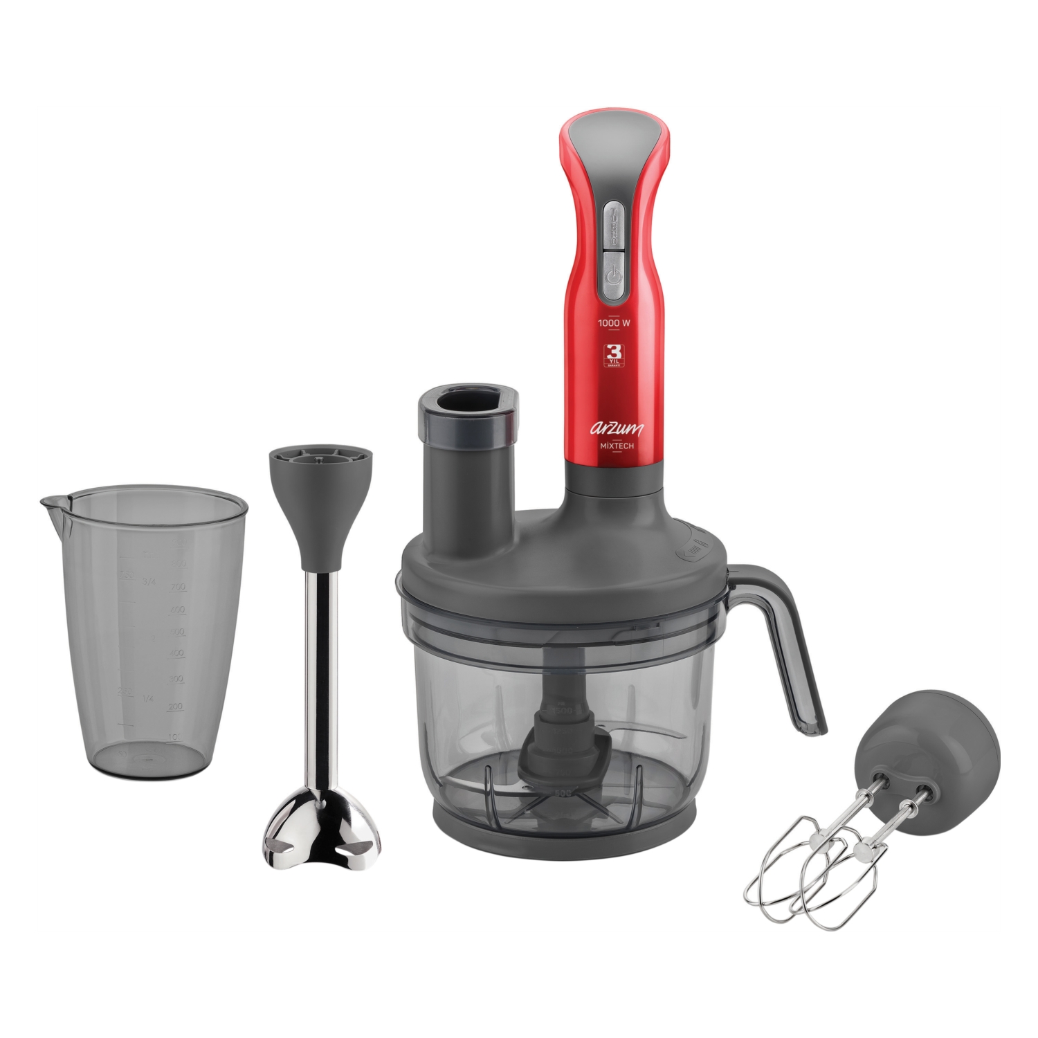 ARZUM MIXTECH MULTI BLENDERT SETİ KIRMIZI