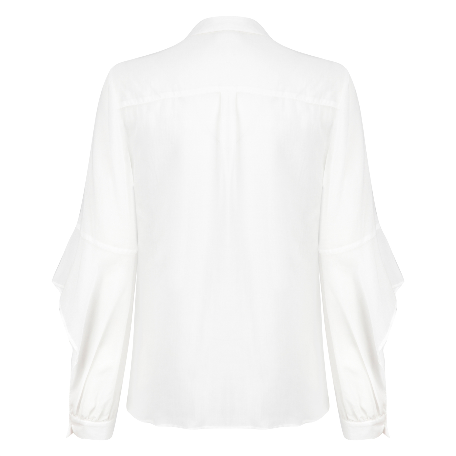 KOL DETAYLI BEYAZ REGULAR GÖMLEK