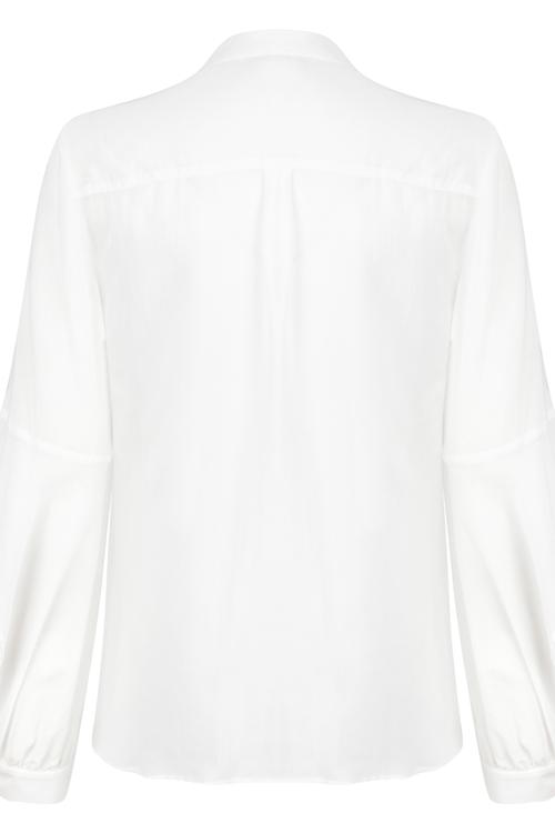  KOL DETAYLI BEYAZ REGULAR GÖMLEK