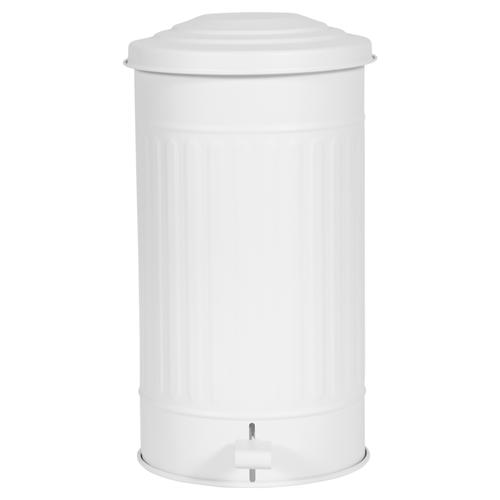  PEDALLI MAT BEYAZ ÇÖP KOVASI 24 LT