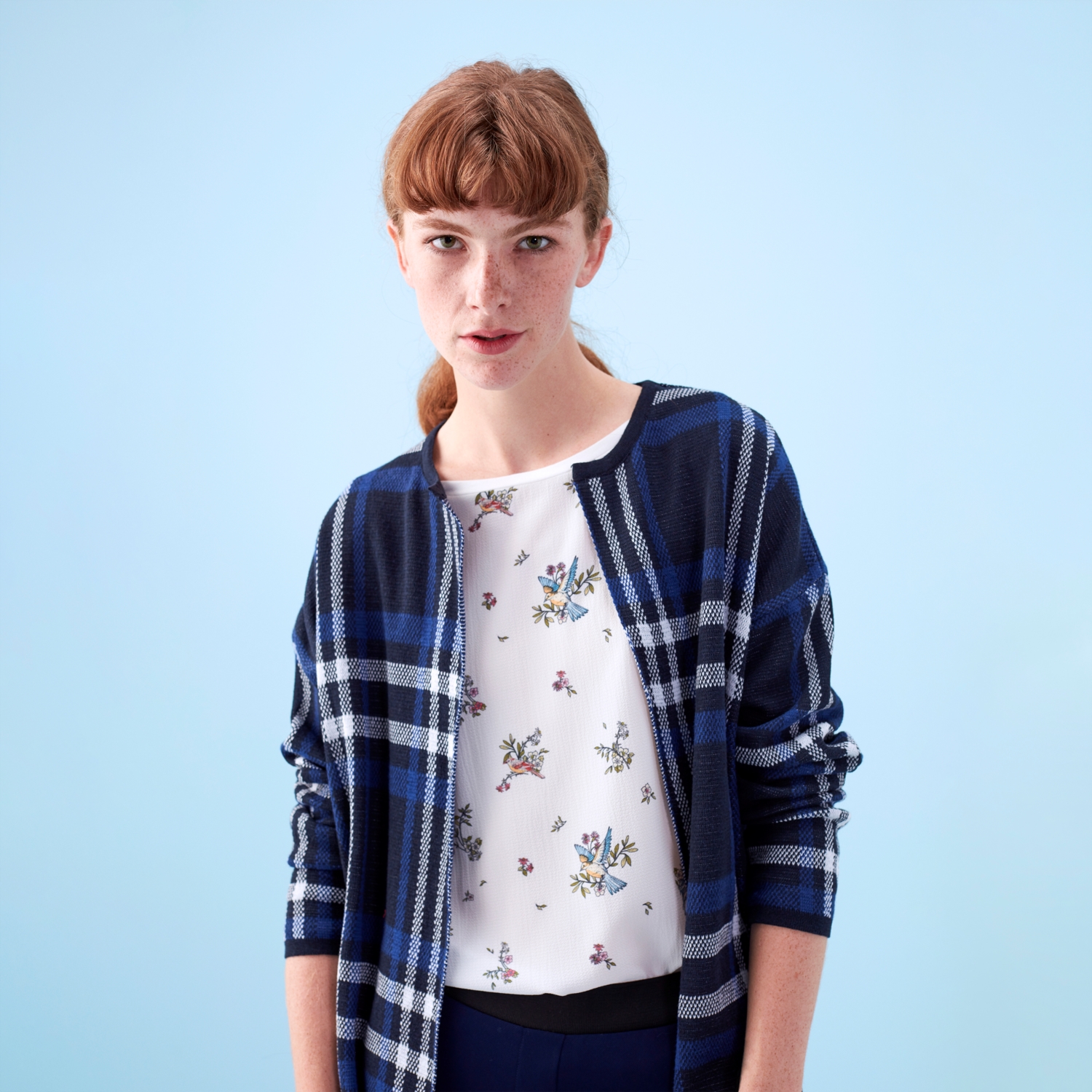 ÇİZGİLİ AÇIK YAKA UZUN HIRKA