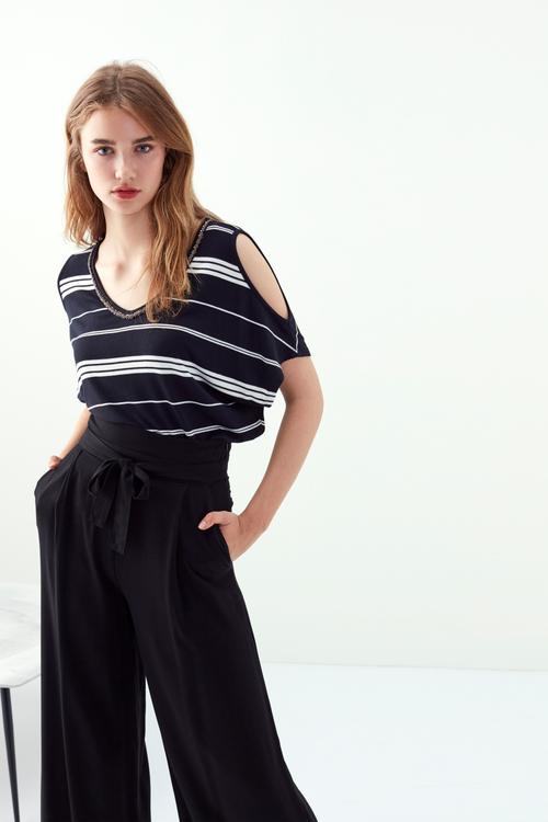  BEL BAĞLAMALI RELAX DOKUMA PANTOLON