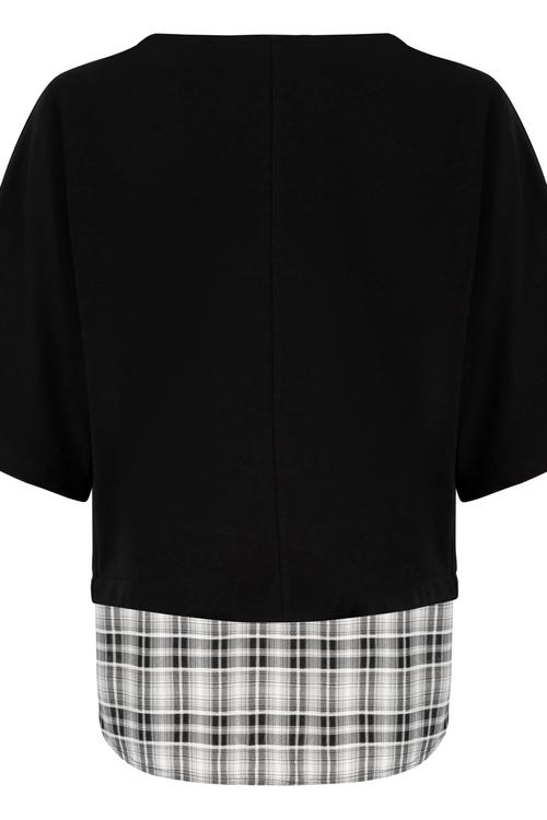  GÖMLEK DETAYLI BİSİKLET YAKA SWEATSHİRT