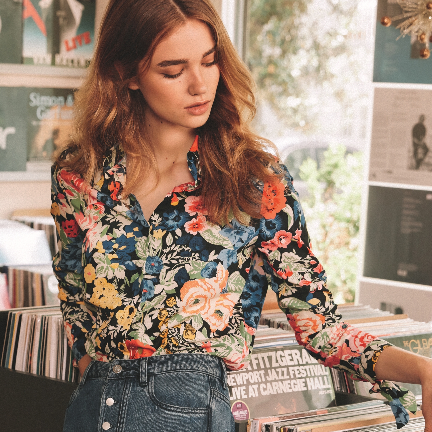 ÇİÇEK DESENLİ REGULAR GÖMLEK