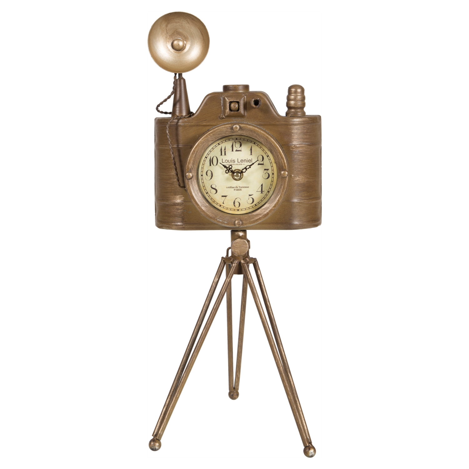 VINTAGE FOTOĞRAF MAKINASI MASA SAATİ 42CM