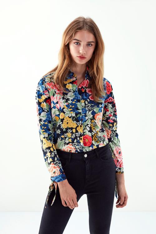  ÇİÇEK DESENLİ REGULAR GÖMLEK