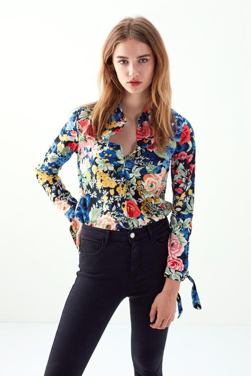  ÇİÇEK DESENLİ REGULAR GÖMLEK