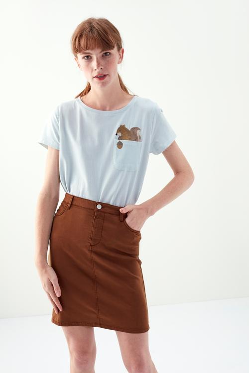  SİNCAP BASKILI BİSİKLET YAKA KISA KOL T-SHİRT