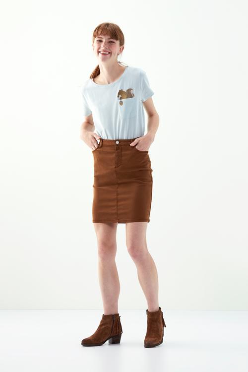  SİNCAP BASKILI BİSİKLET YAKA KISA KOL T-SHİRT