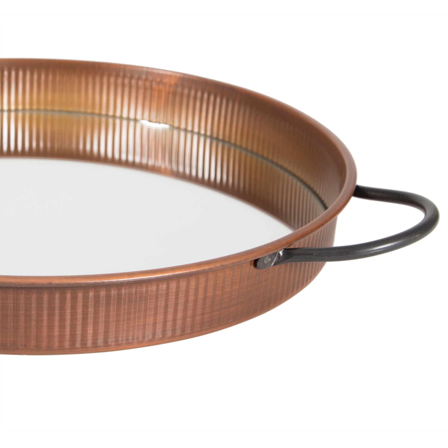 BAKIR KAPLAMA DEKORATİF TEPSİ 42CM