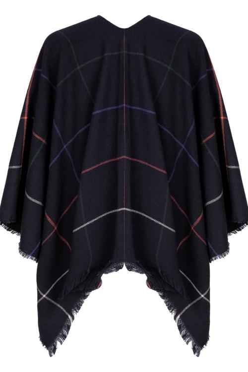  ÇİZGİ DESENLİ PÜSKÜLLÜ PANÇO