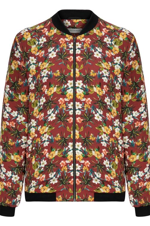  ÇİÇEK DESENLİ BOMBER CEKET