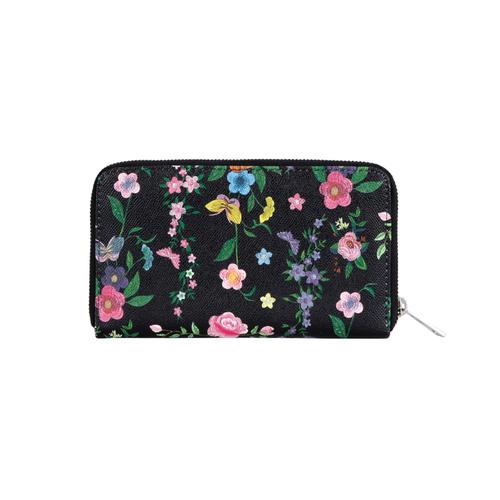  ÇİÇEK DESENLİ BÖLMELİ CÜZDAN