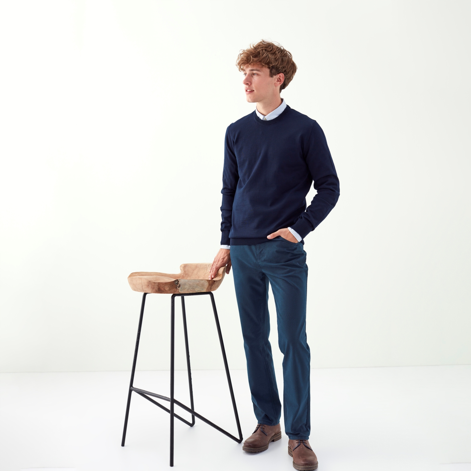 BİSİKLET YAKA YÜNLÜ KAZAK