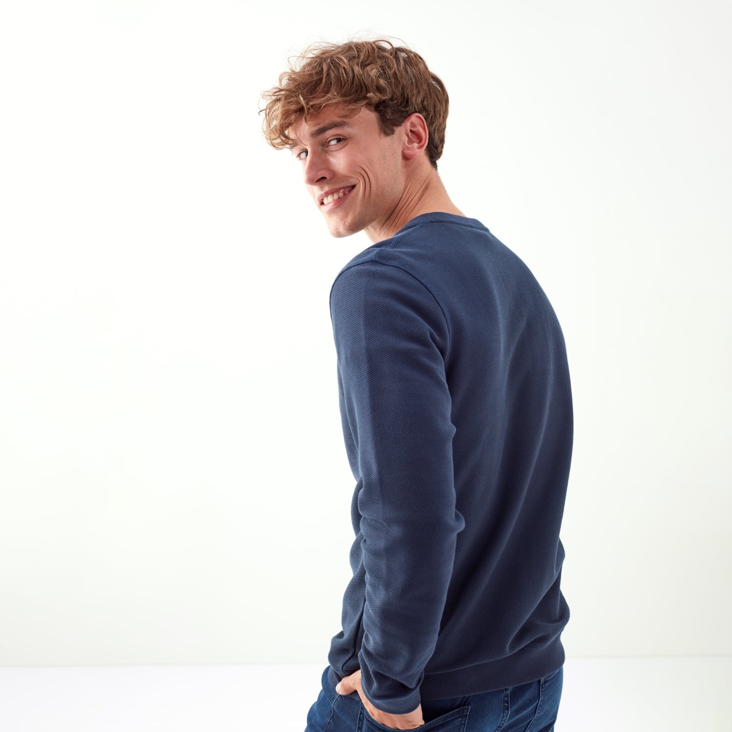 BİSİKLET YAKA PAMUKLU SWEATSHİRT