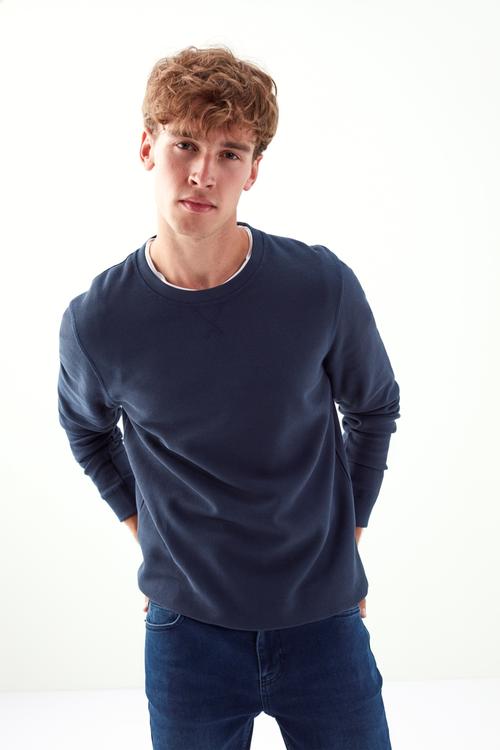  BİSİKLET YAKA PAMUKLU SWEATSHİRT