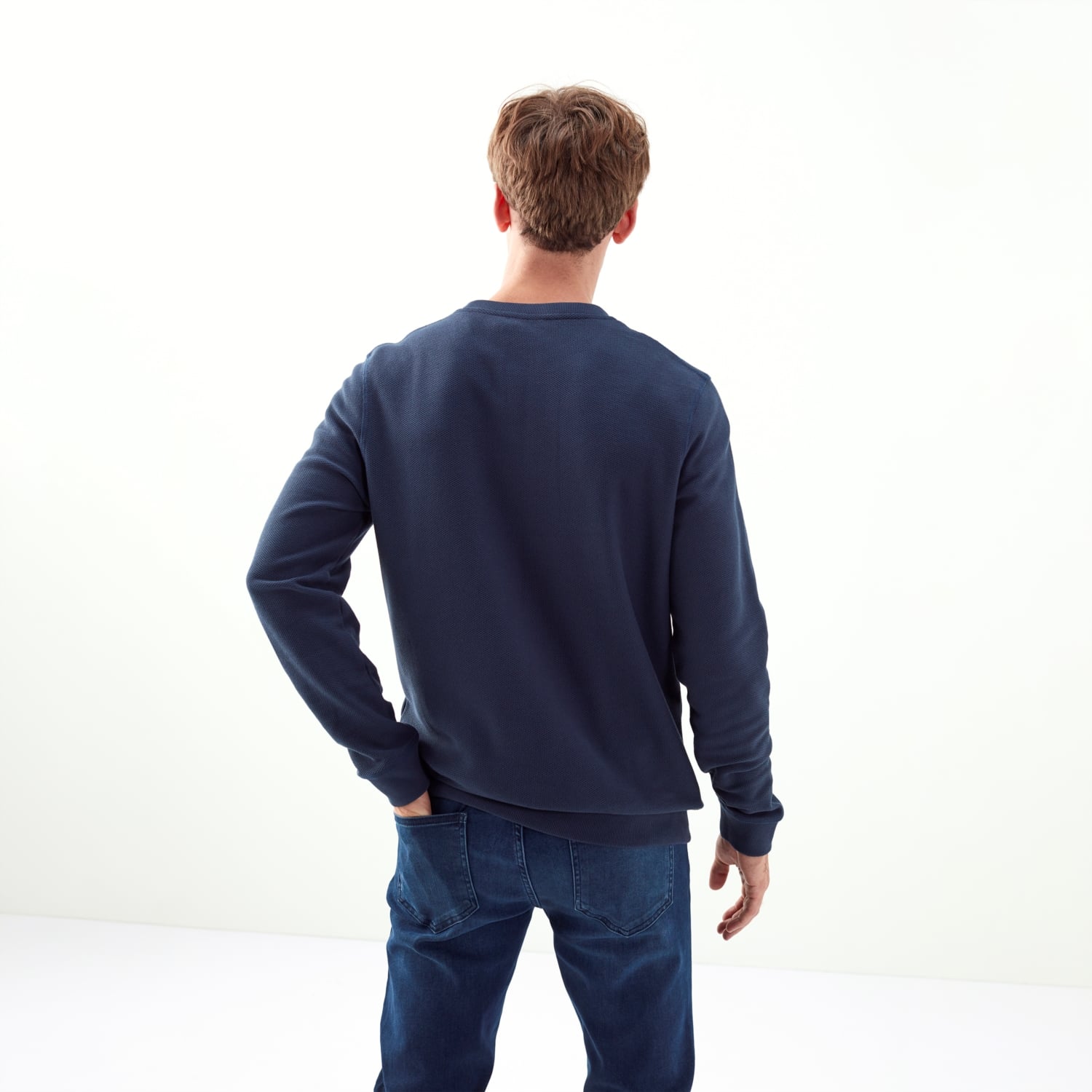 BİSİKLET YAKA PAMUKLU SWEATSHİRT