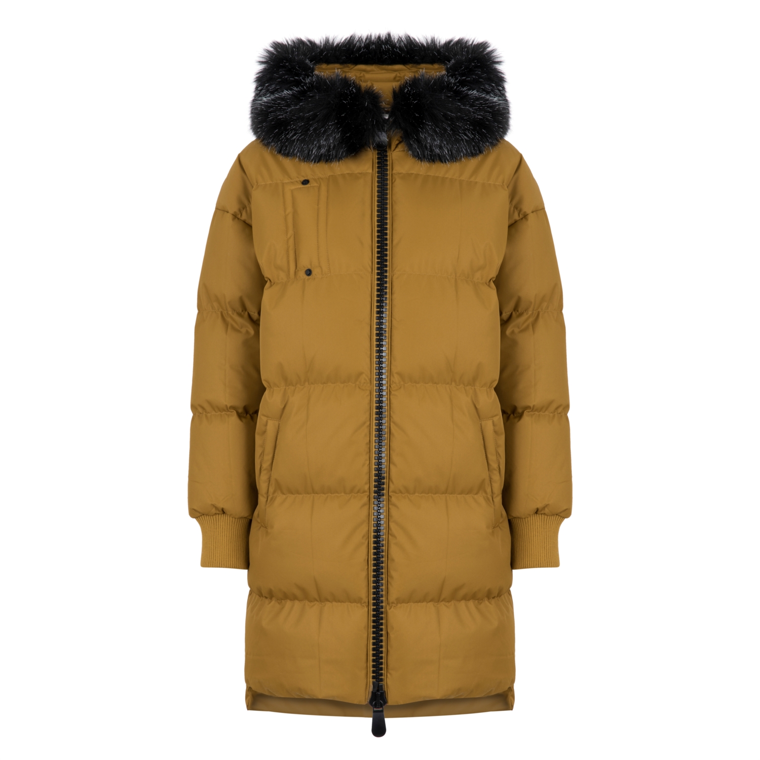 YAKA DETAYLI UZUN ŞİŞME MONT