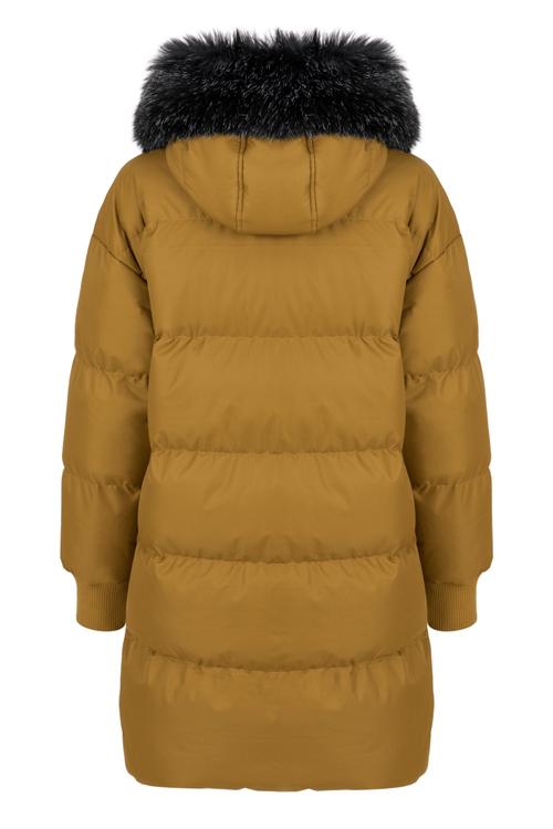  YAKA DETAYLI UZUN ŞİŞME MONT