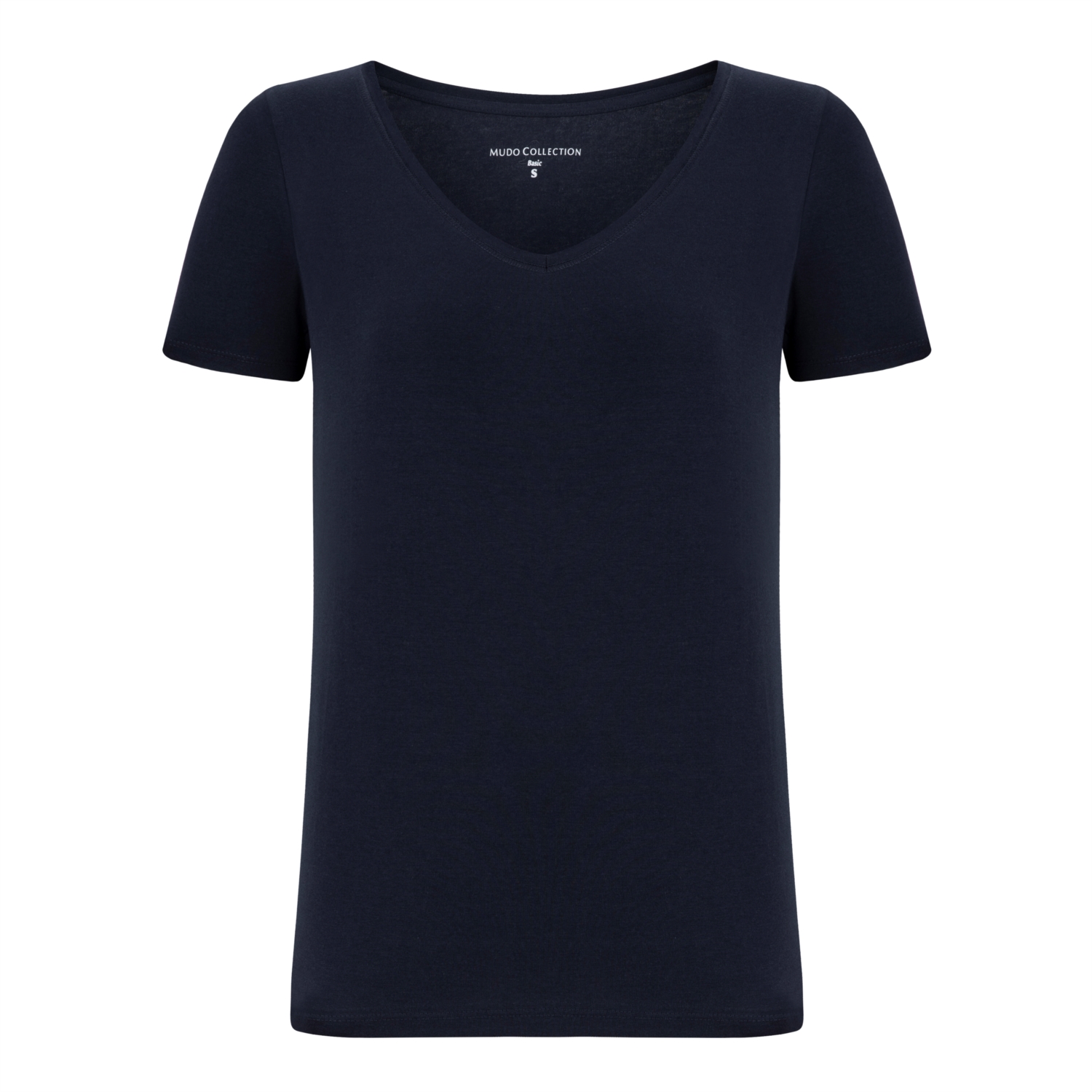 DÜZ V YAKA PAMUKLU KISA KOL T-SHIRT