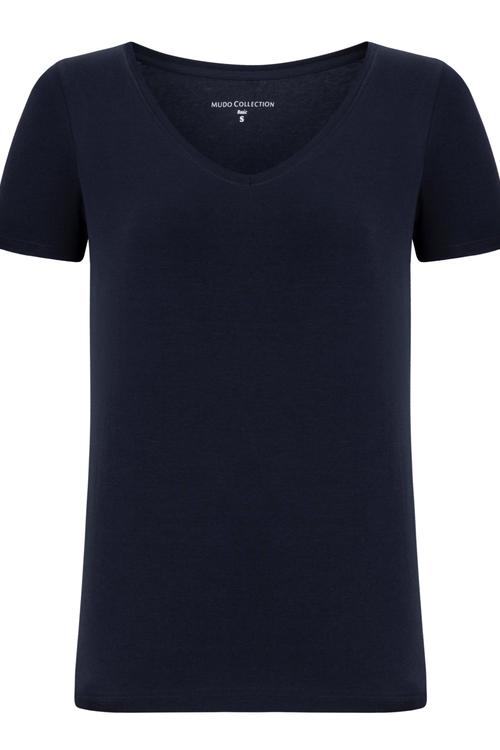  DÜZ V YAKA PAMUKLU KISA KOL T-SHIRT