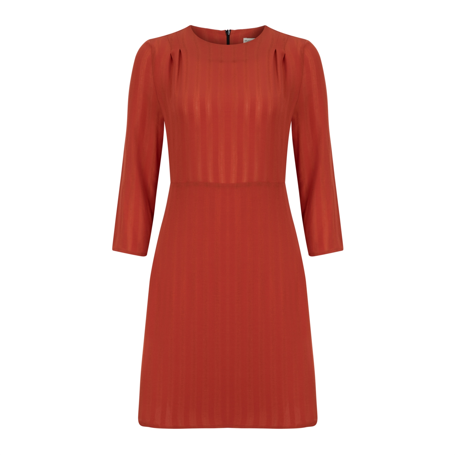 ÇİZGİLİ VİSKOZ MİDİ BOY ELBİSE