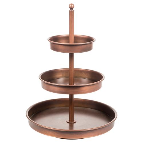  BAKIR KAPLAMA DEKORATİF KEK STANDI