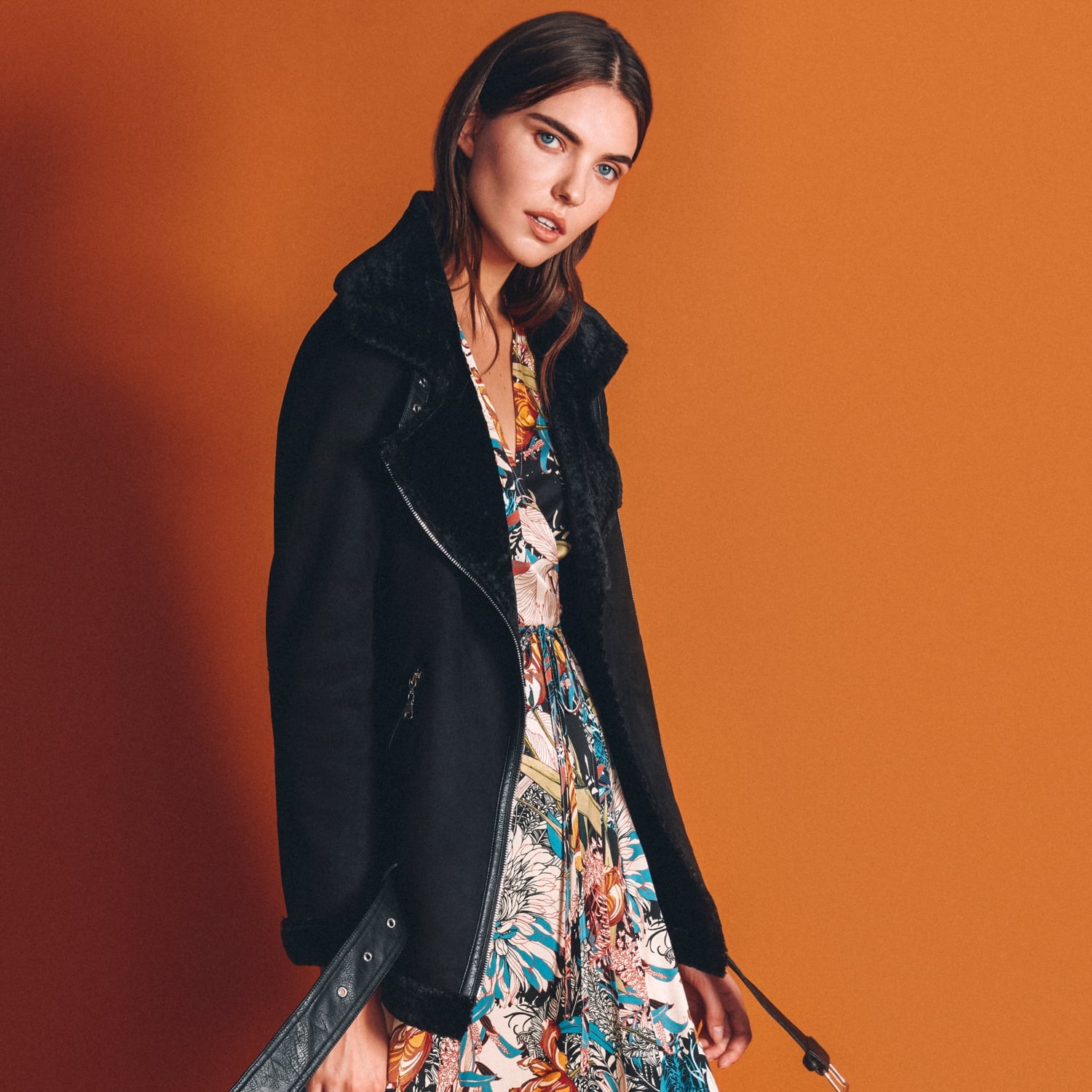 KÜRK YAKA BİKER MONT