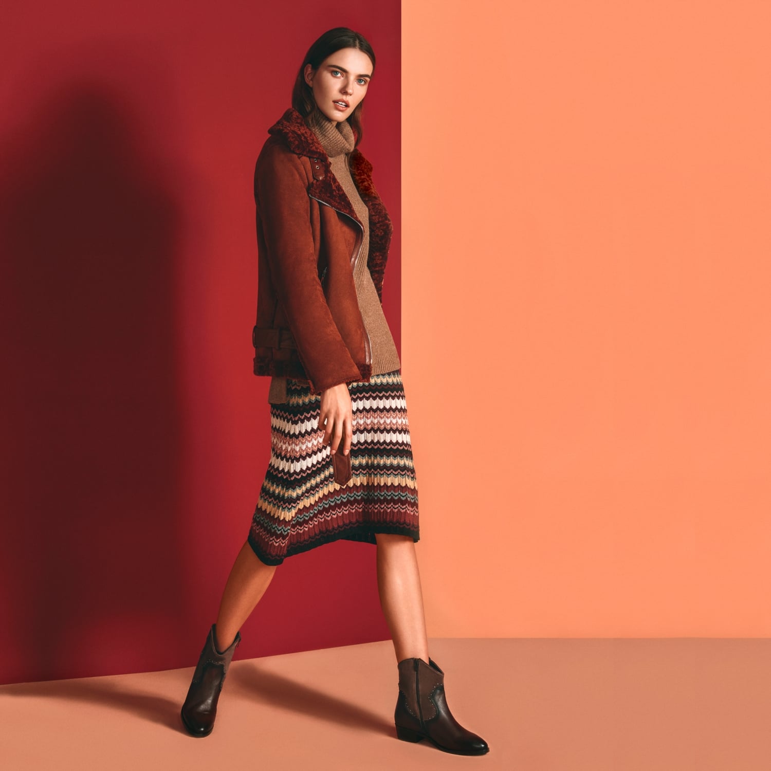 KÜRK YAKA BİKER MONT