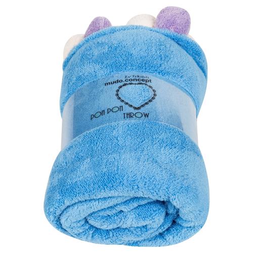  PONPONY MAVİ BATTANİYE TEK KİŞİLİK 130X160 CM