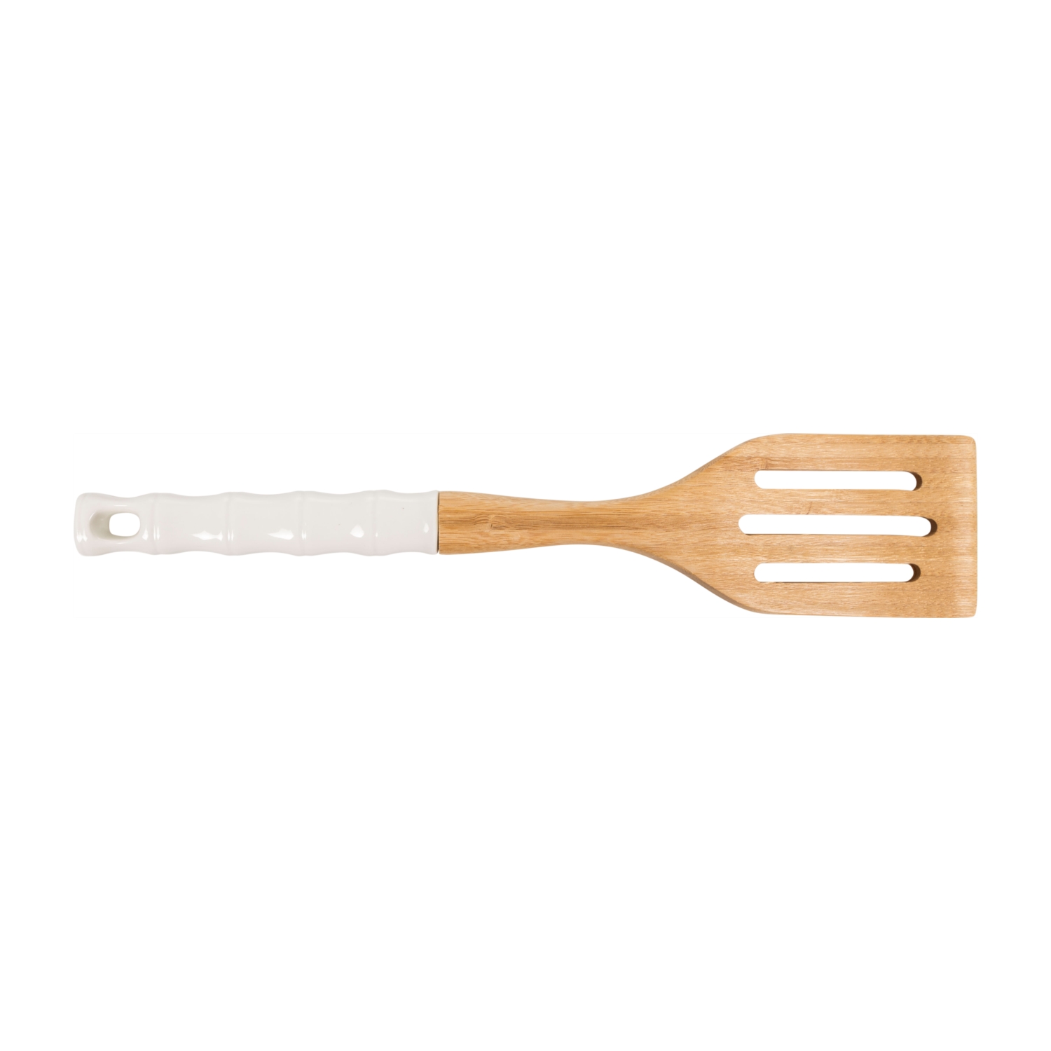 SERAMİK SAPLI BAMBU DELİKLİ SPATULA