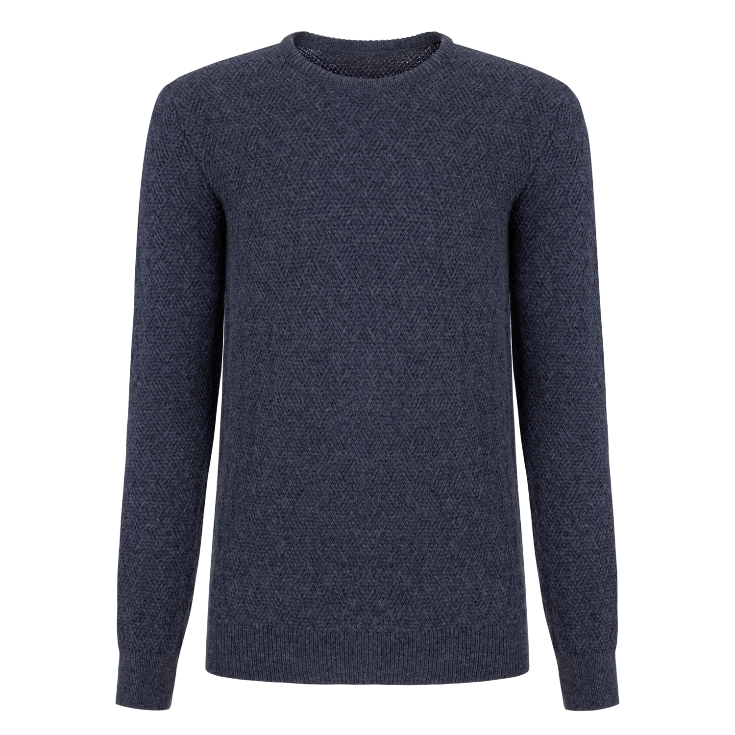 ÖRGÜ DESENLİ YUVARLAK YAKA KAZAK