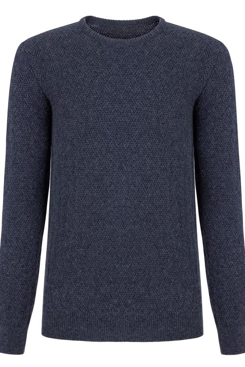  ÖRGÜ DESENLİ YUVARLAK YAKA KAZAK