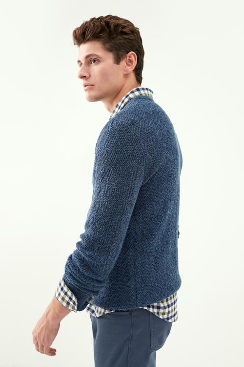  ÖRGÜ DESENLİ YUVARLAK YAKA KAZAK