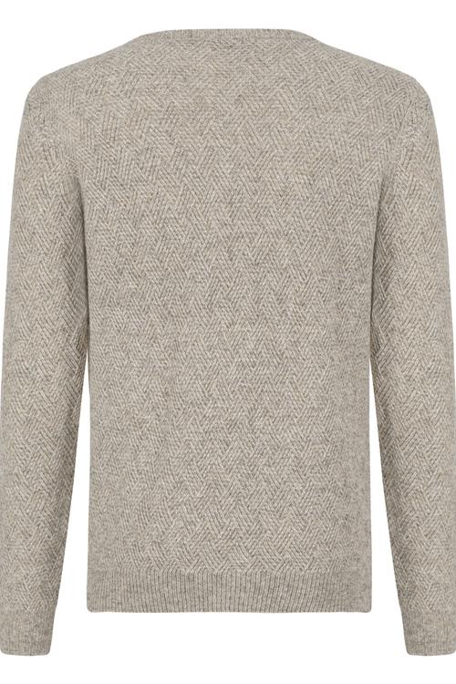  ÖRGÜ DESENLİ YUVARLAK YAKA KAZAK