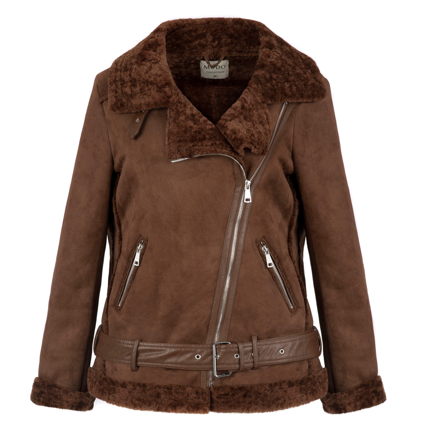 KÜRK YAKA BİKER MONT