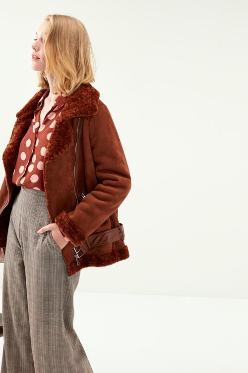  KÜRK YAKA BİKER MONT