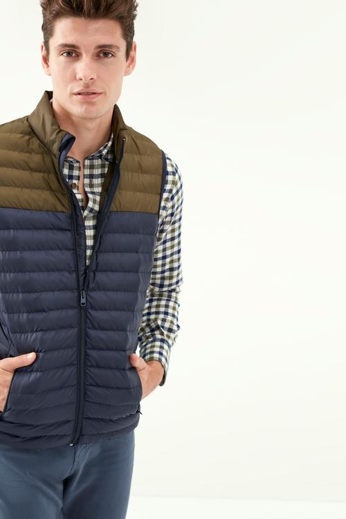  İKİ RENKLİ KAPİTONELİ ŞİŞME YELEK