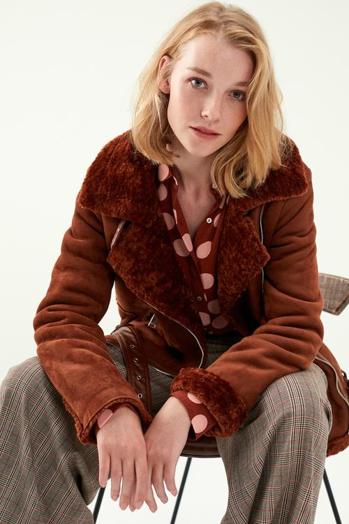  KÜRK YAKA BİKER MONT