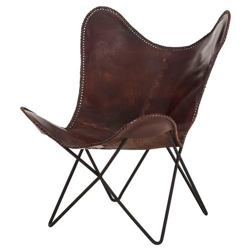  GRACE DERİ BERJER KOYU KAHVE