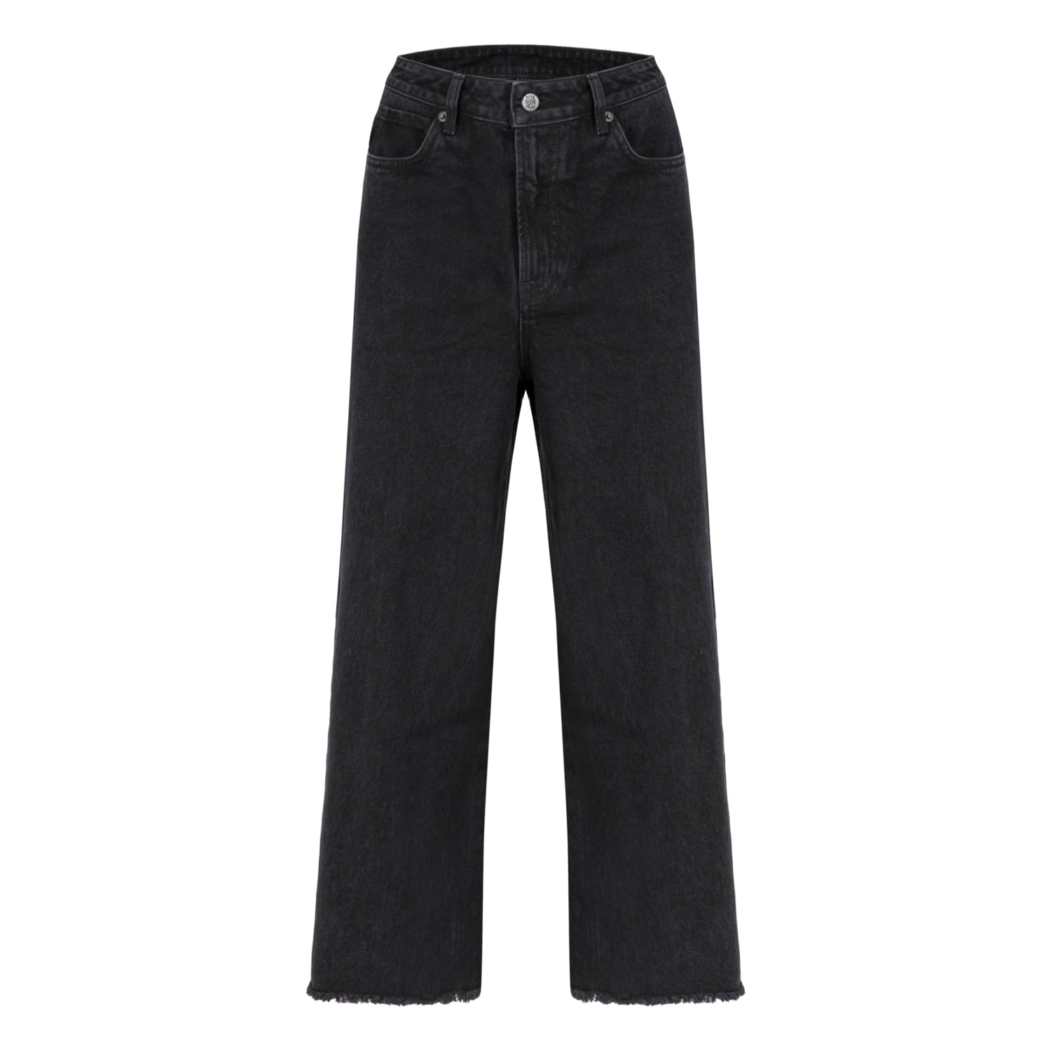 SIYAH YÜKSEK BEL CROP FLARE JEAN PANTOLON