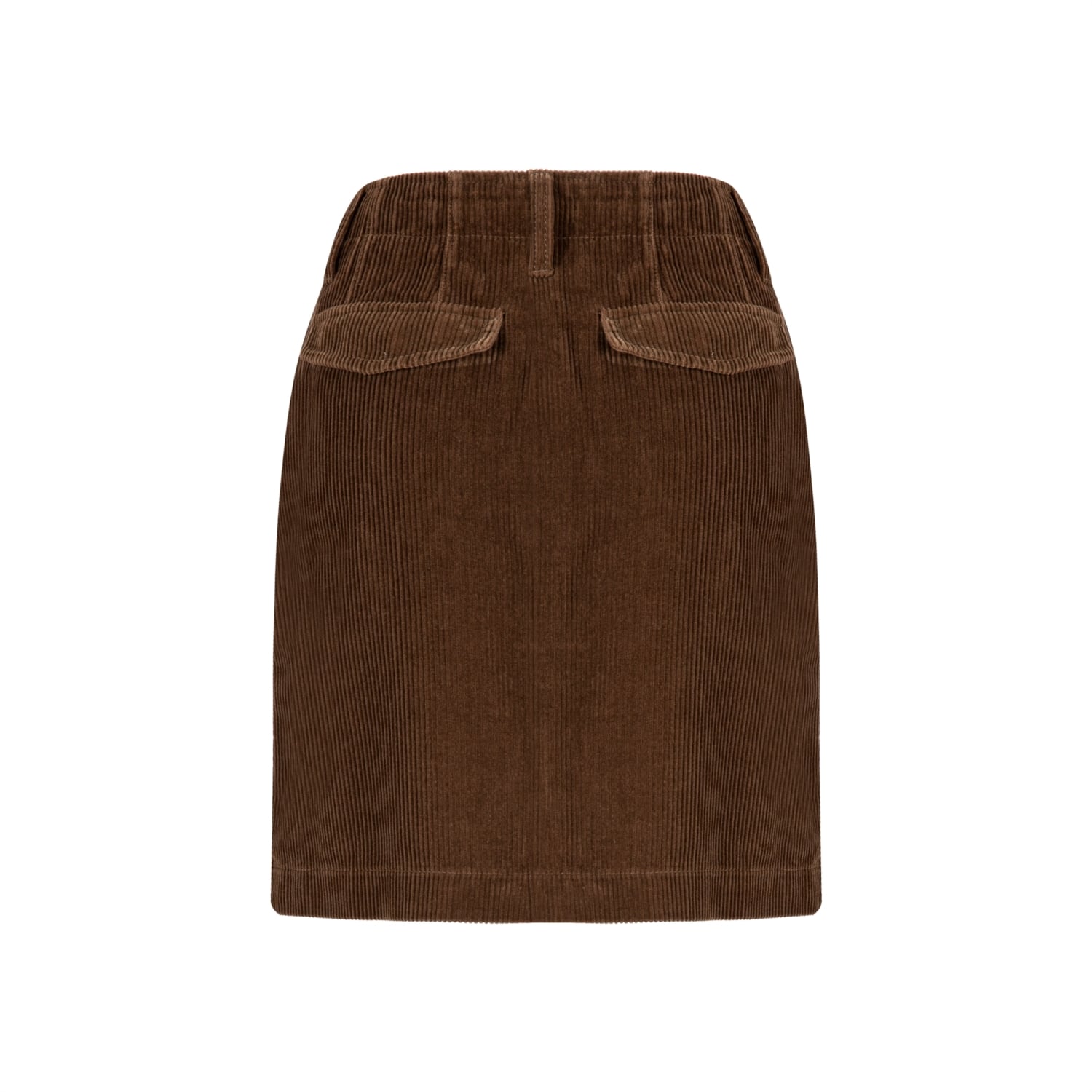 DÜĞME DETAYLI KADİFE MİNİ ETEK