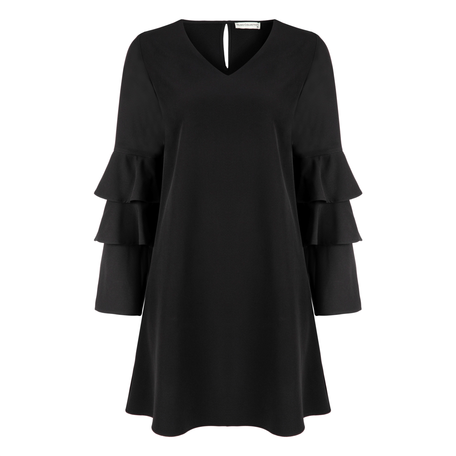 KOLLAR FIRFIRLI MİNİ BOY ELBİSE