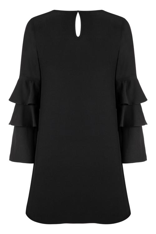  KOLLAR FIRFIRLI MİNİ BOY ELBİSE