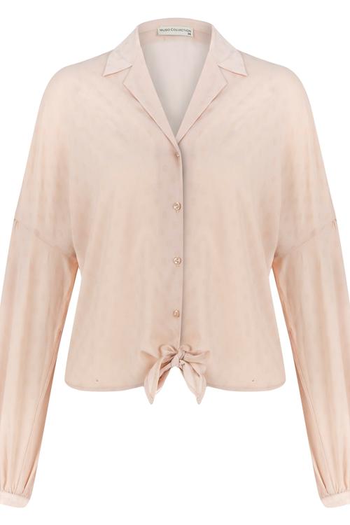  ÖNDEN BAĞLAMALI CASUAL GÖMLEK