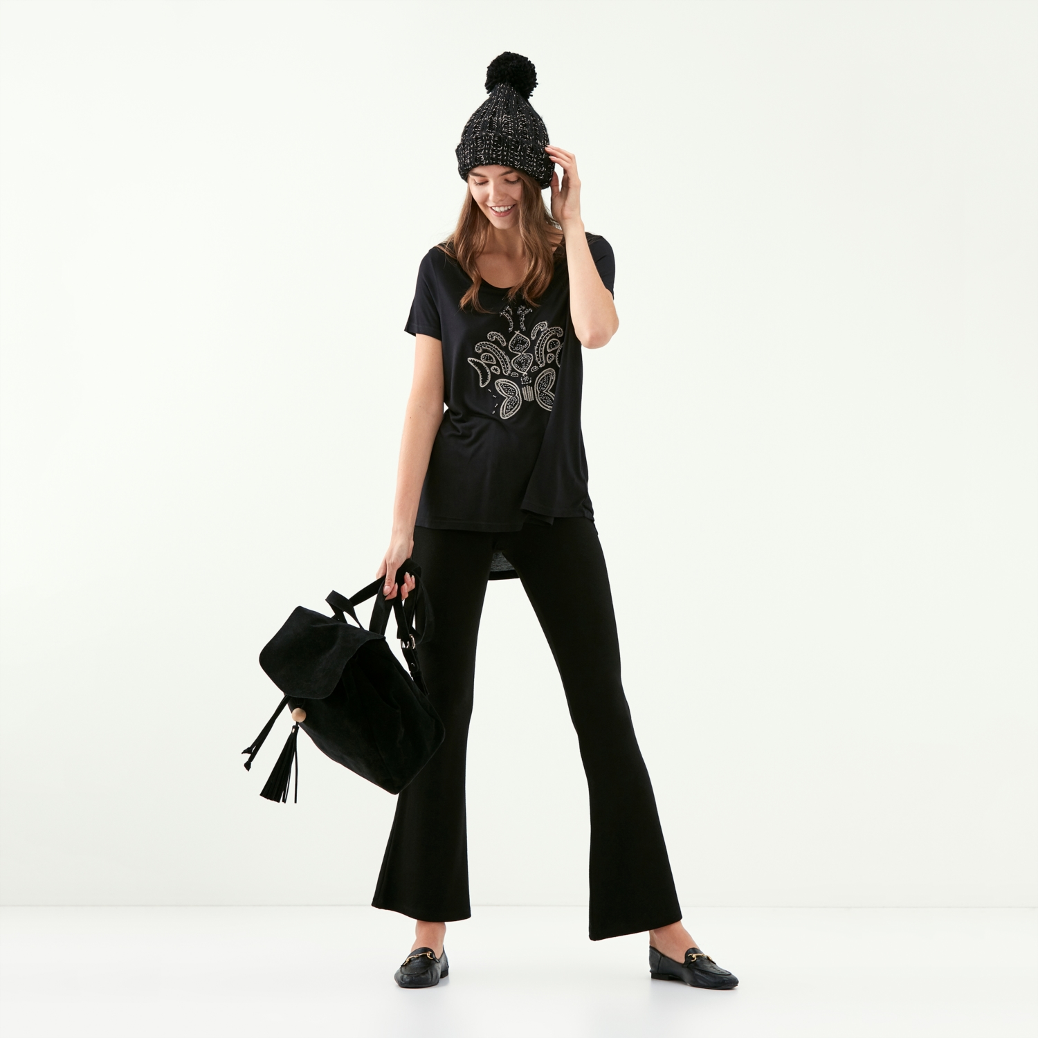 İSPANYOL PAÇA FLARE PAMUKLU PANTOLON