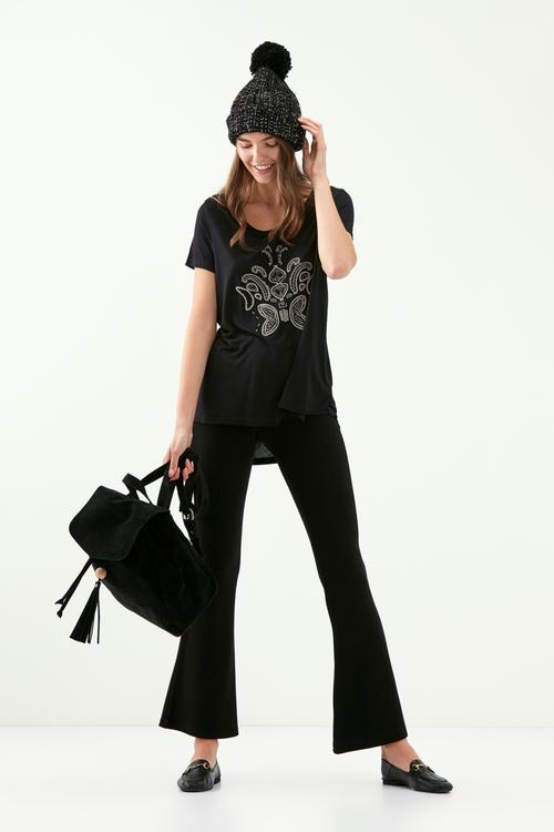  İSPANYOL PAÇA FLARE PAMUKLU PANTOLON